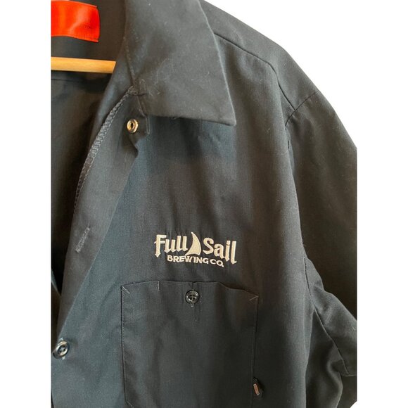 Dickies Mens XL Button Down Navy Work Shirt Full Sail Brewing Co. - Picture 2 of 5